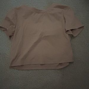 Brown crop top